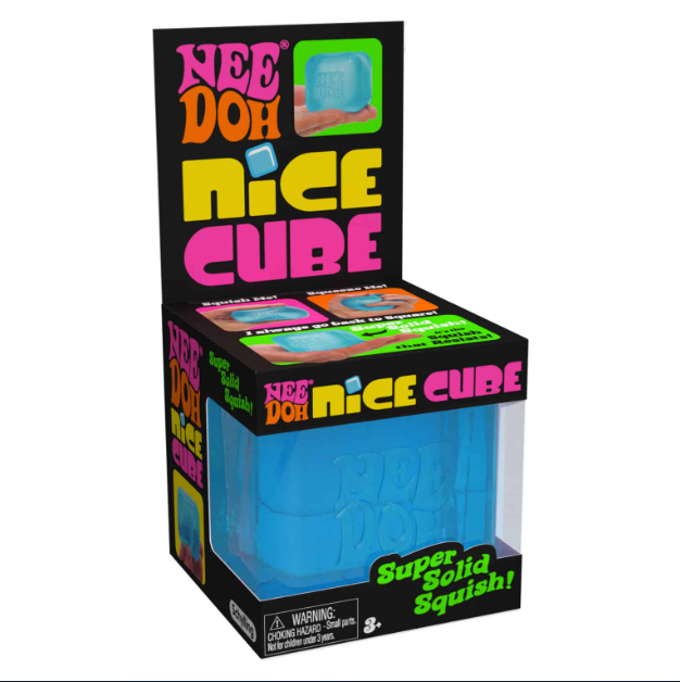 NeeDoh Nice Cube - Sensory Squeeze Toy with Super Solid Squish - 2.25" Cube